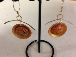 Gold domes earrings