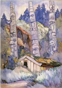  Haida Totems, 1912 By Emily Carr Watercolor on Paper 76mm x 55mm BC Archives, Canada